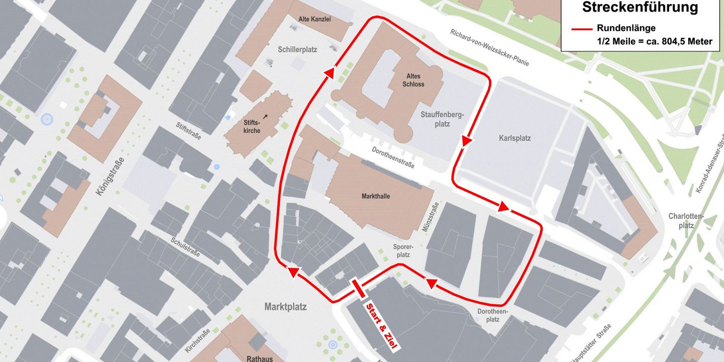 Mitten durch Stuttgart laufen - Streckenplan ist da