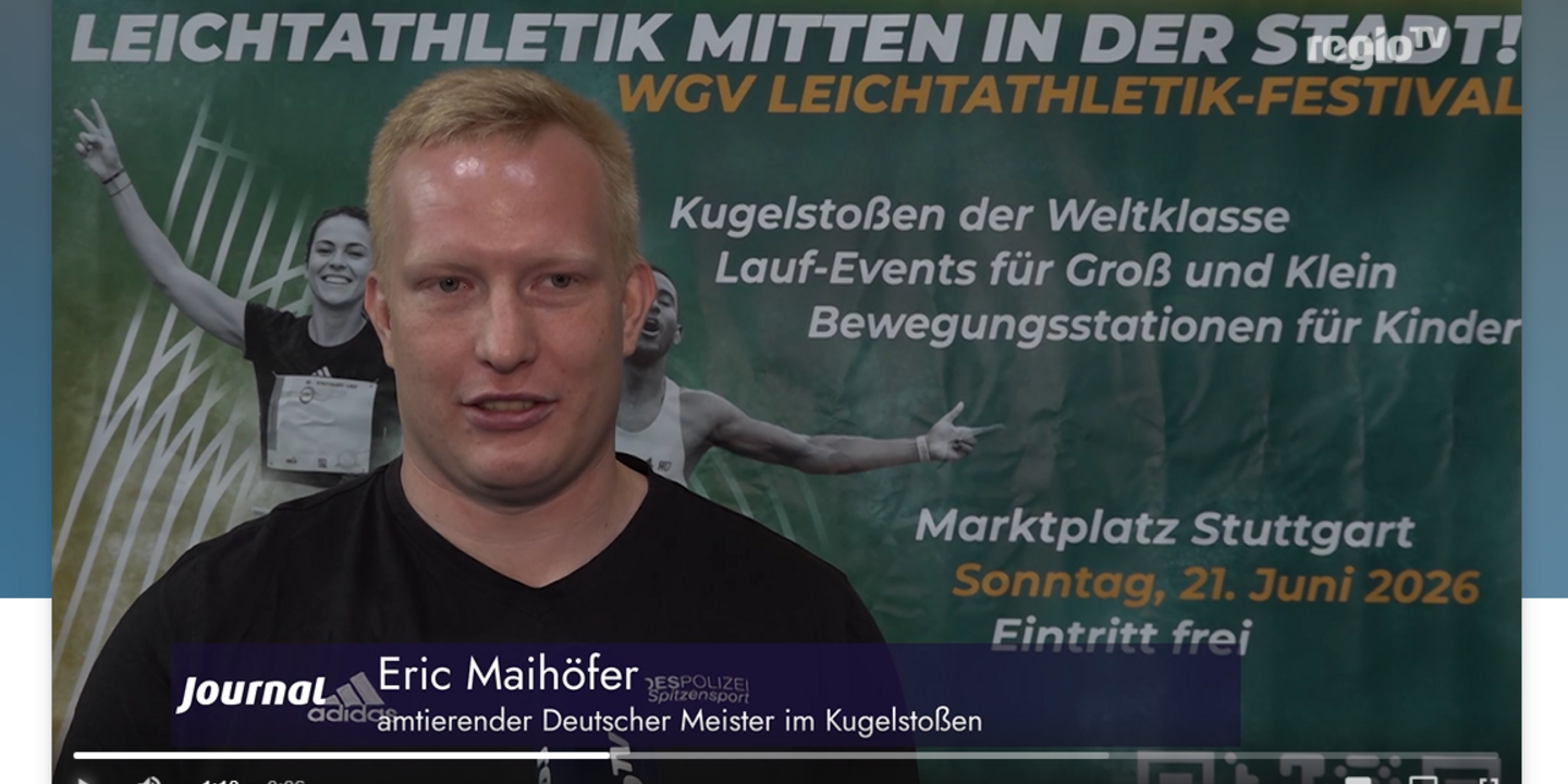 RegioTV berichtet über das WGV Leichtathletik-Festival